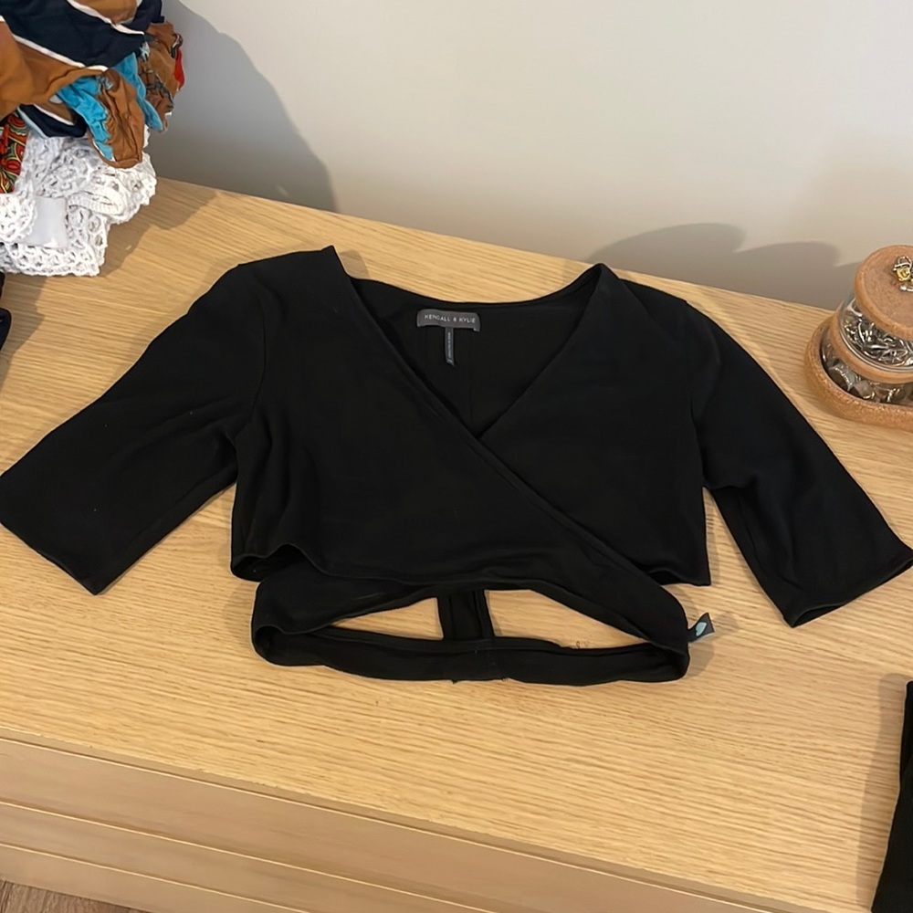 Wrap around crop top